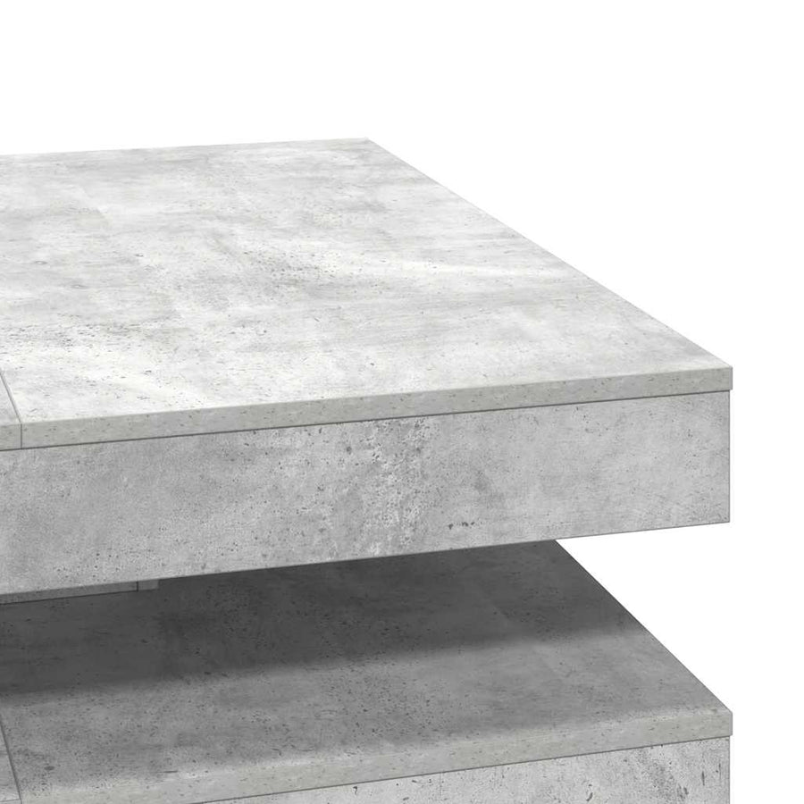 Salontafel 360 graden draaibaar 90x90x34,5 cm betongrijs
