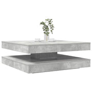 Coffee table 360 degree rotatable 90x90x34.5 cm concrete gray
