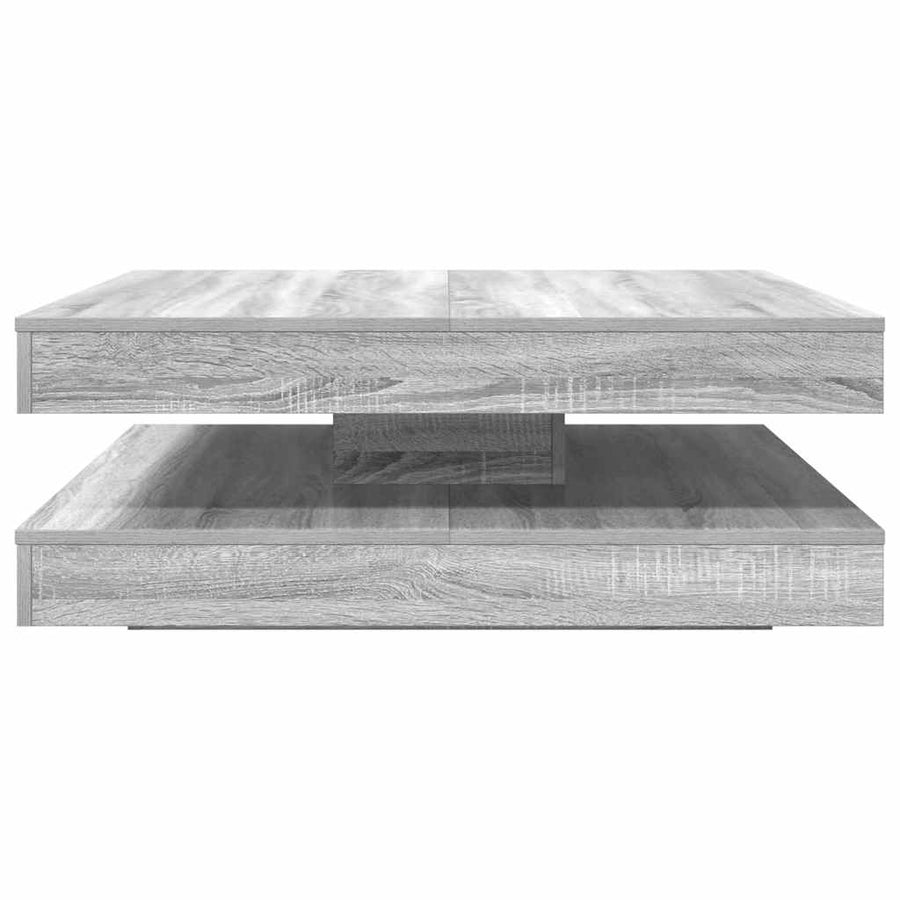 Salontafel 360 graden draaibaar 90x90x34,5cm grijs sonoma eiken