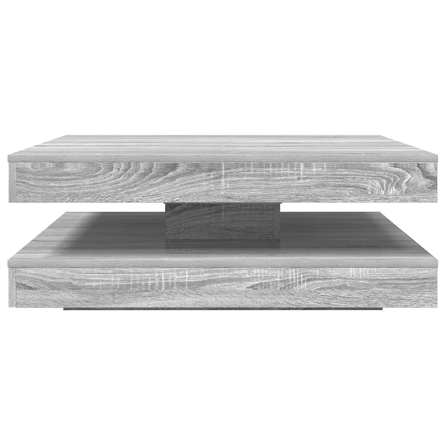 Salontafel 360 graden draaibaar 90x90x34,5cm grijs sonoma eiken