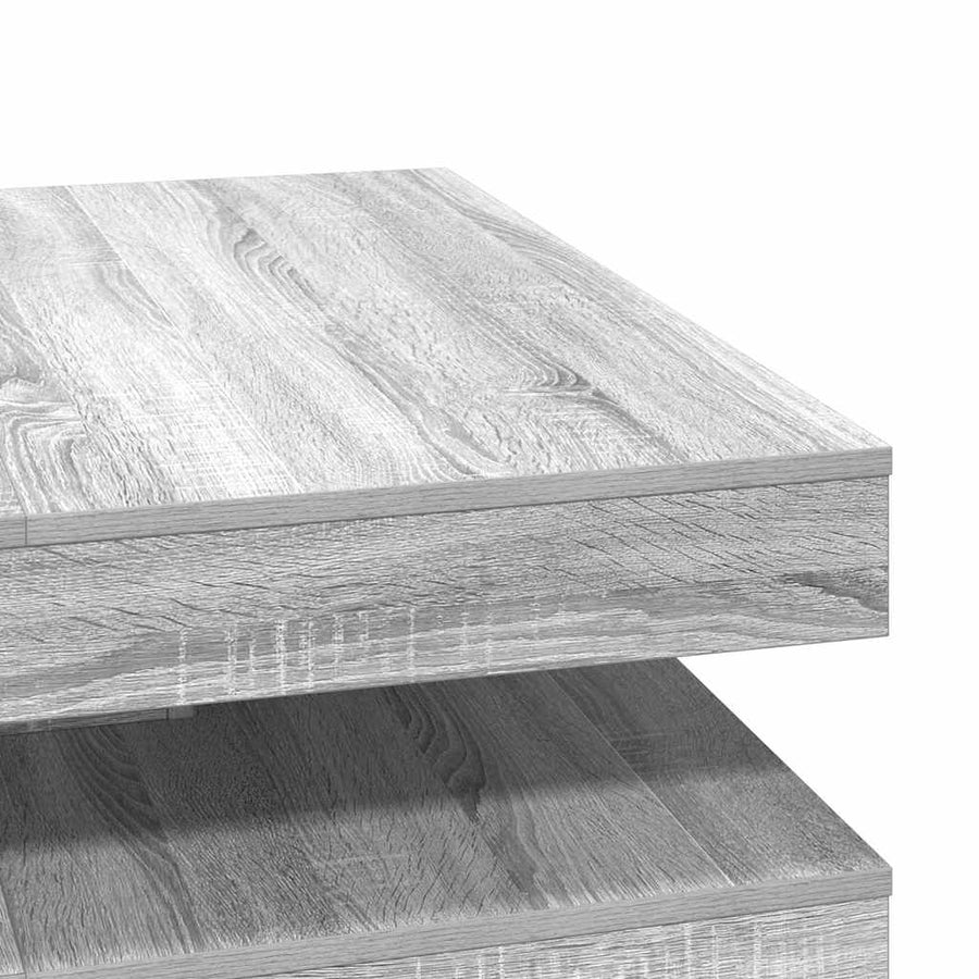 Salontafel 360 graden draaibaar 90x90x34,5cm grijs sonoma eiken
