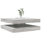 Salontafel draaibaar 90x90x34,5 cm grijs sonoma eiken