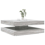 Coffee table 360 degree rotatable 90x90x34.5cm grey sonoma oak