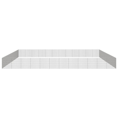Dierenverblijf 48 panelen 54x60 cm gegalvaniseerd ijzer