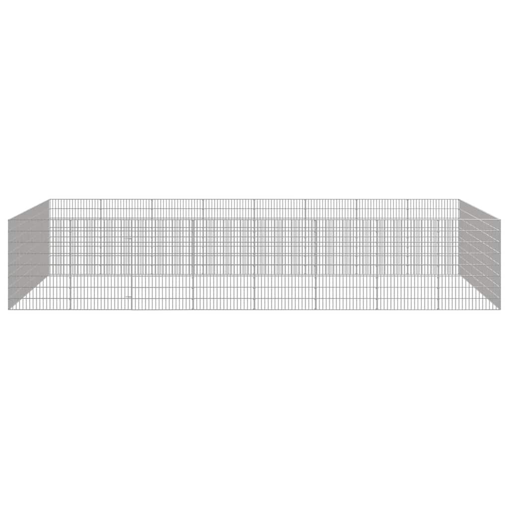 Dierenverblijf 24 Panelen Gegalvaniseerd Ijzer 54 x 80 cm