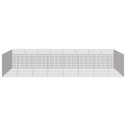 Dierenverblijf 24 Panelen Gegalvaniseerd Ijzer 54 x 80 cm
