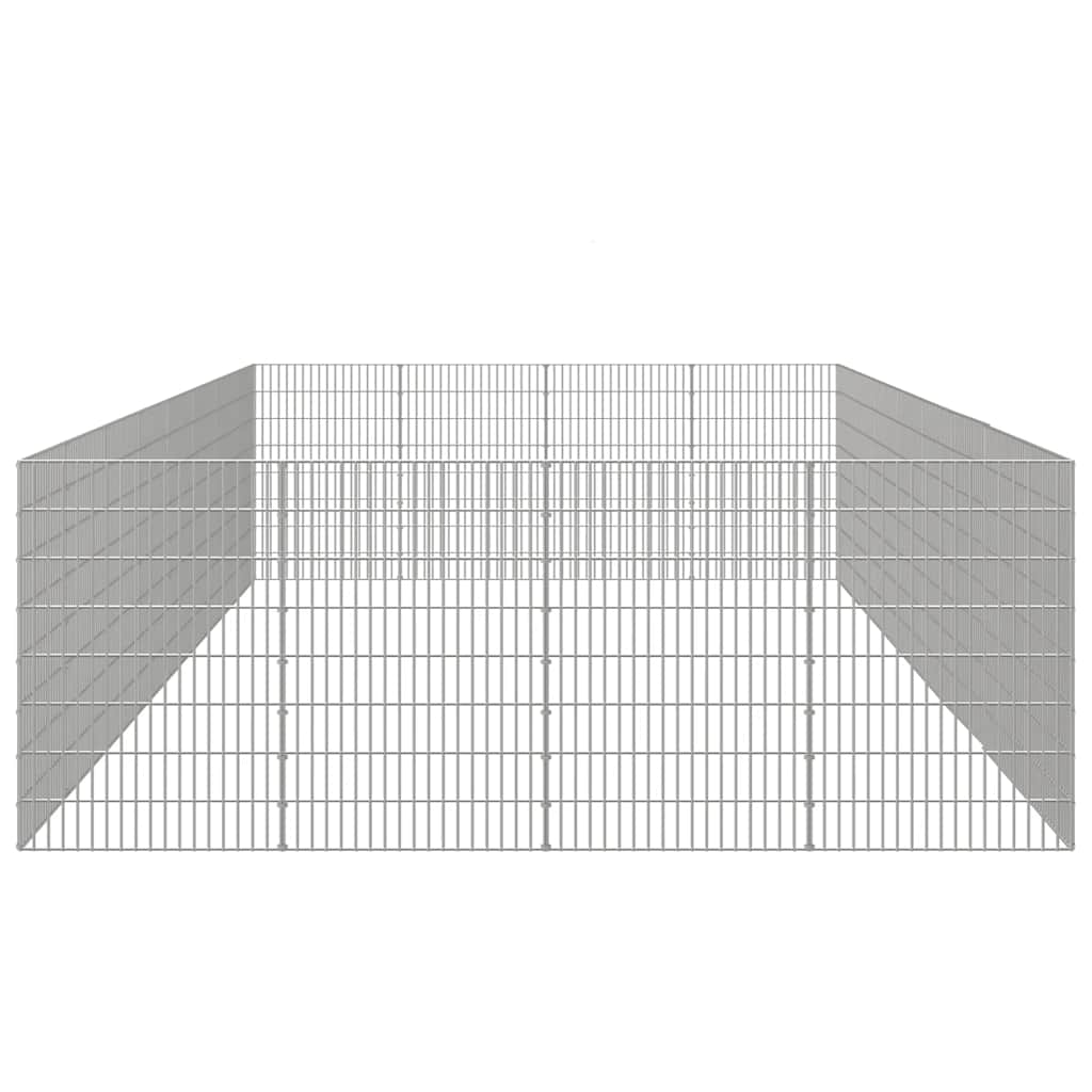 Dierenverblijf 24 Panelen Gegalvaniseerd Ijzer 54 x 80 cm