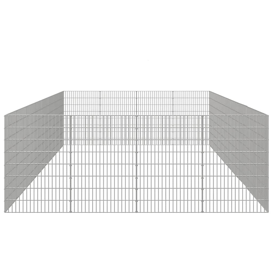 Dierenverblijf 24 Panelen Gegalvaniseerd Ijzer 54 x 80 cm
