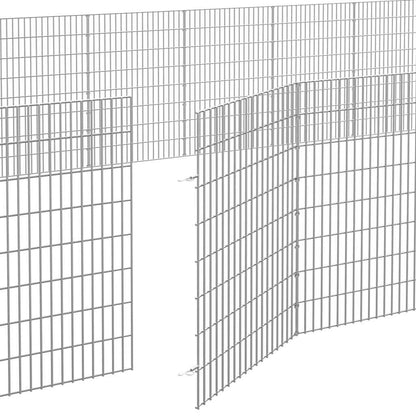 Dierenverblijf 24 Panelen Gegalvaniseerd Ijzer 54 x 80 cm