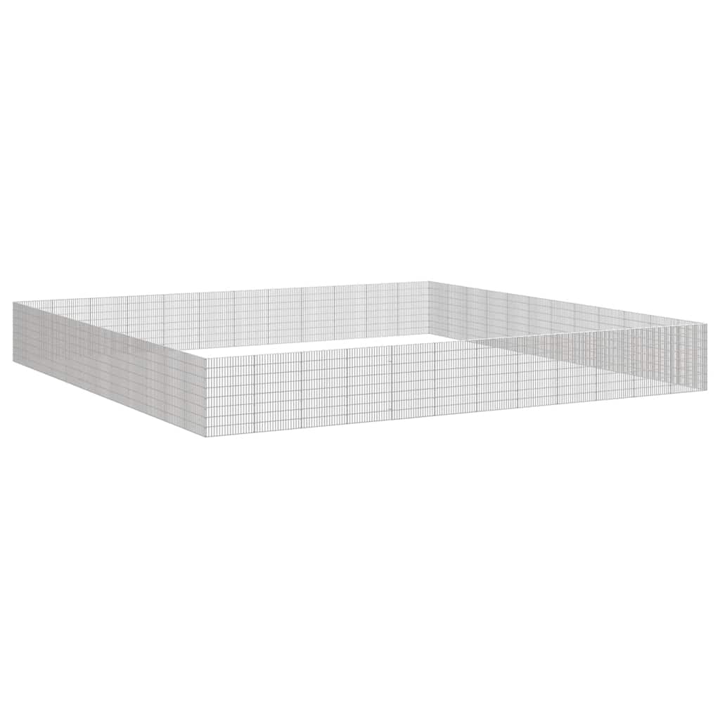 Dierenverblijf 48 Panelen Gegalvaniseerd Ijzer 54 x 80 cm