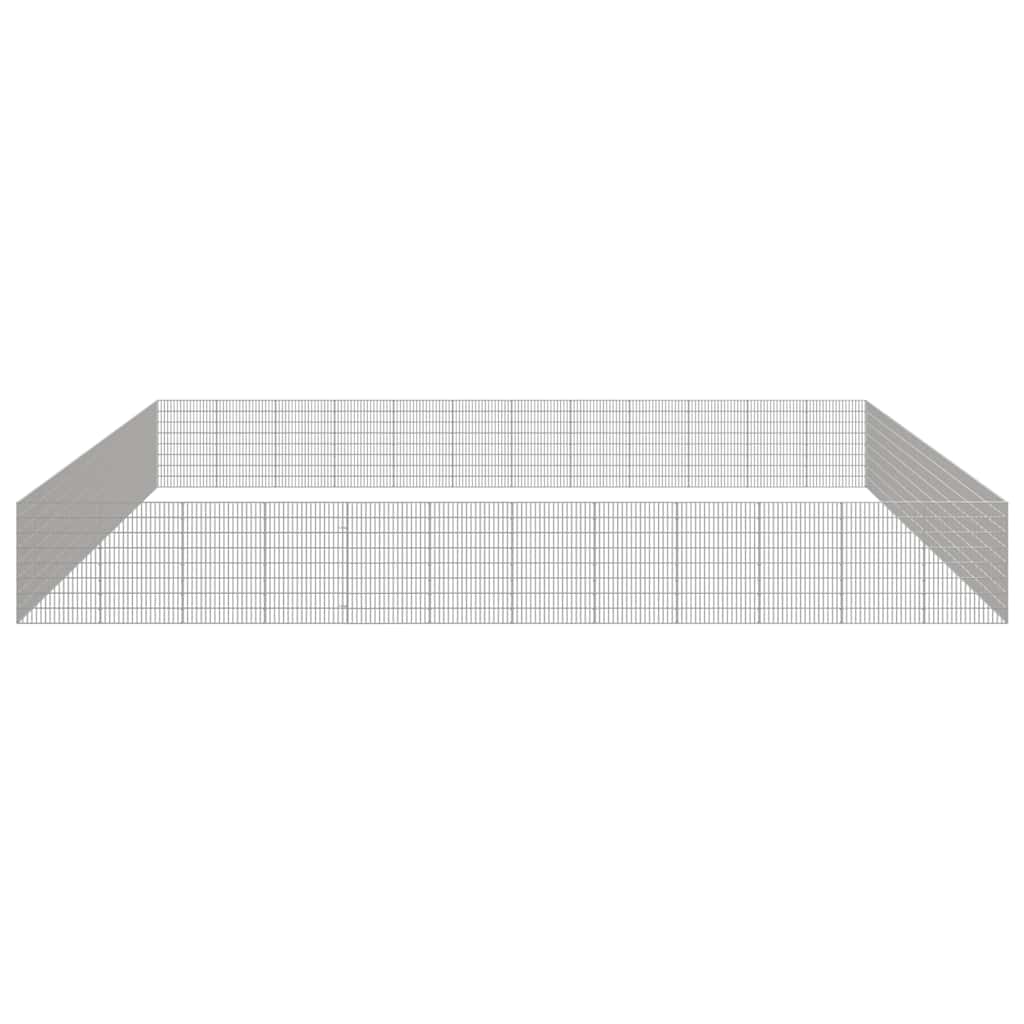 Dierenverblijf 48 Panelen Gegalvaniseerd Ijzer 54 x 80 cm