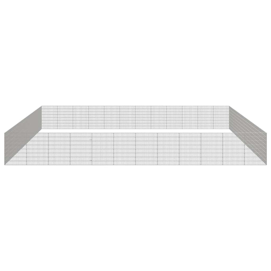 Dierenverblijf 48 Panelen Gegalvaniseerd Ijzer 54 x 80 cm