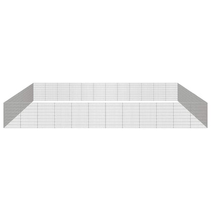 Dierenverblijf 48 Panelen Gegalvaniseerd Ijzer 54 x 80 cm