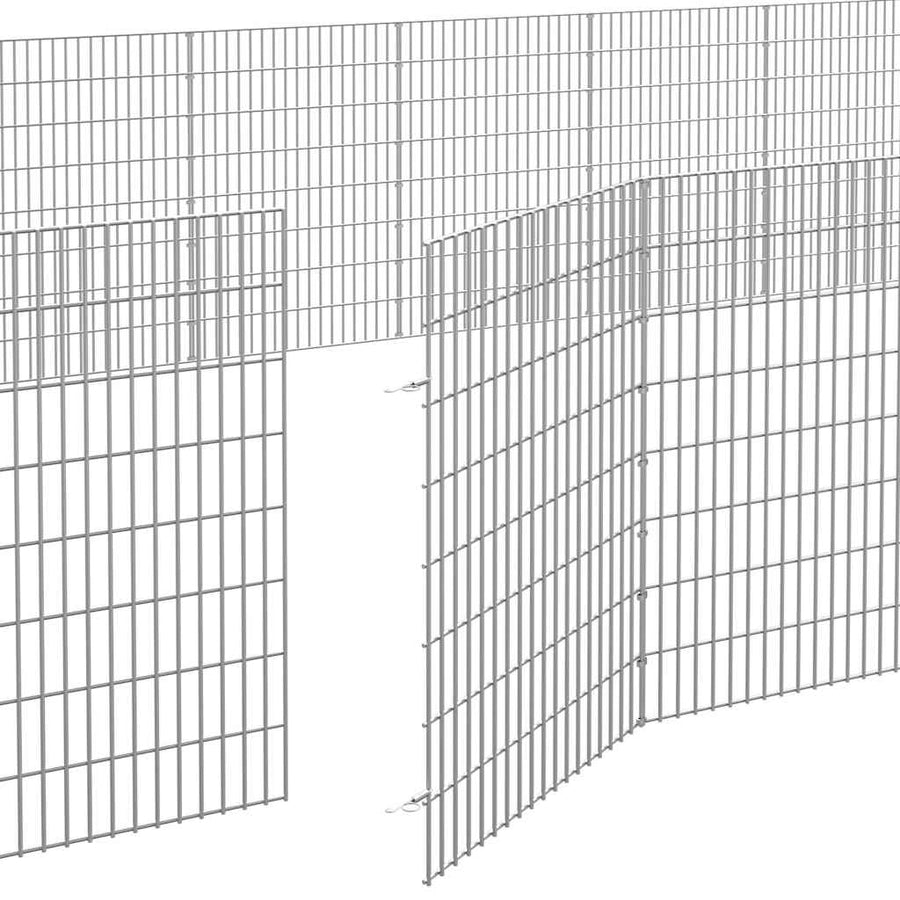 Dierenverblijf 48 Panelen Gegalvaniseerd Ijzer 54 x 80 cm