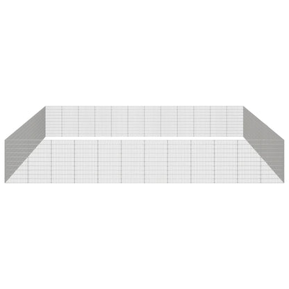 Dierenverblijf 48 panelen 54x100 cm gegalvaniseerd ijzer