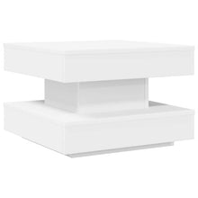 Salontafel 360 graden draaibaar 50x50x34,5 cm wit