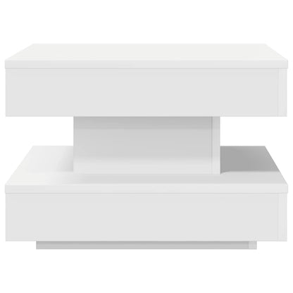 Salontafel 360 graden draaibaar 50x50x34,5 cm wit