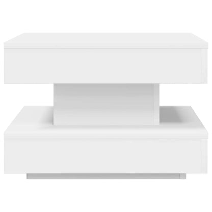 Salontafel 360 graden draaibaar 50x50x34,5 cm wit