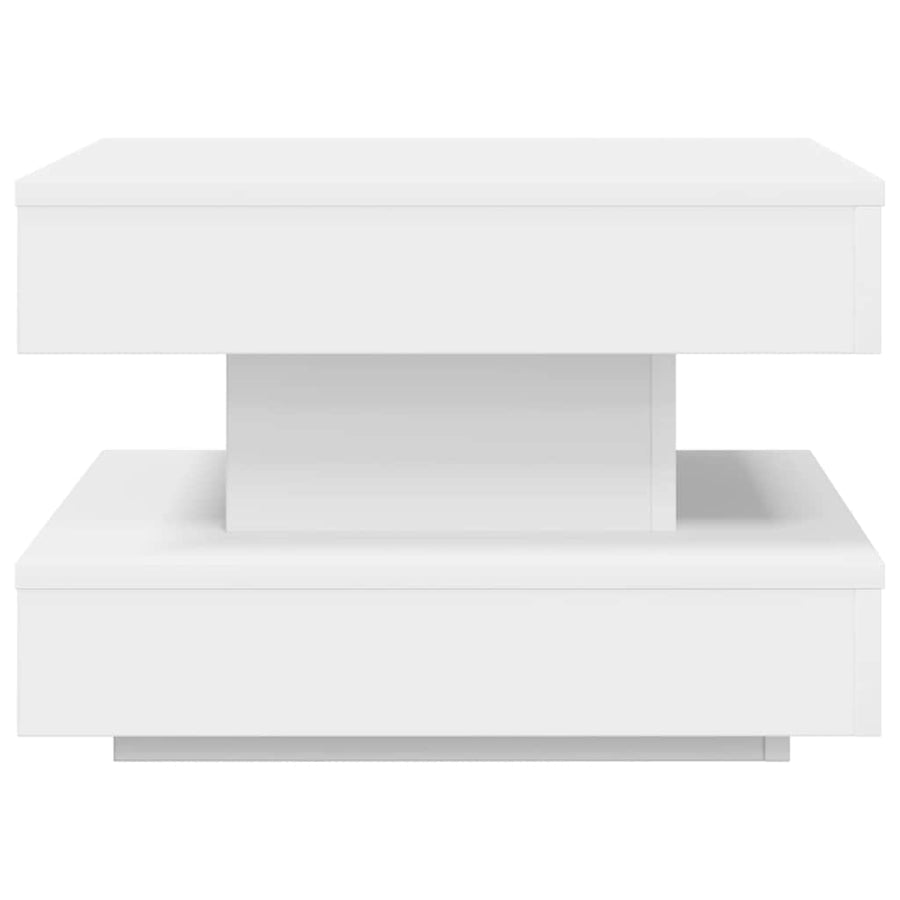 Salontafel 360 graden draaibaar 50x50x34,5 cm wit