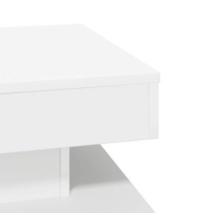 Salontafel 360 graden draaibaar 50x50x34,5 cm wit