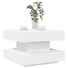 Salontafel 360 graden draaibaar 50x50x34,5 cm wit