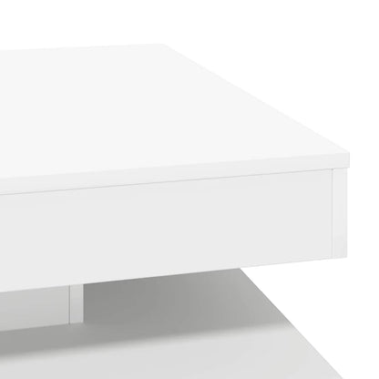 Salontafel 360 graden draaibaar 70x70x34,5 cm wit