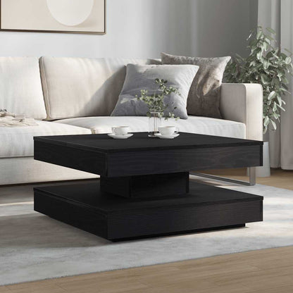 Salontafel 360 graden draaibaar 70x70x34,5 cm zwart
