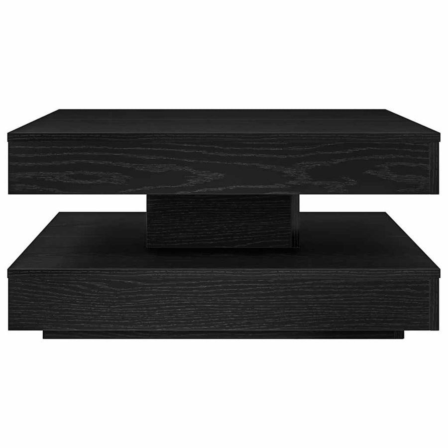 Salontafel 360 graden draaibaar 70x70x34,5 cm zwart