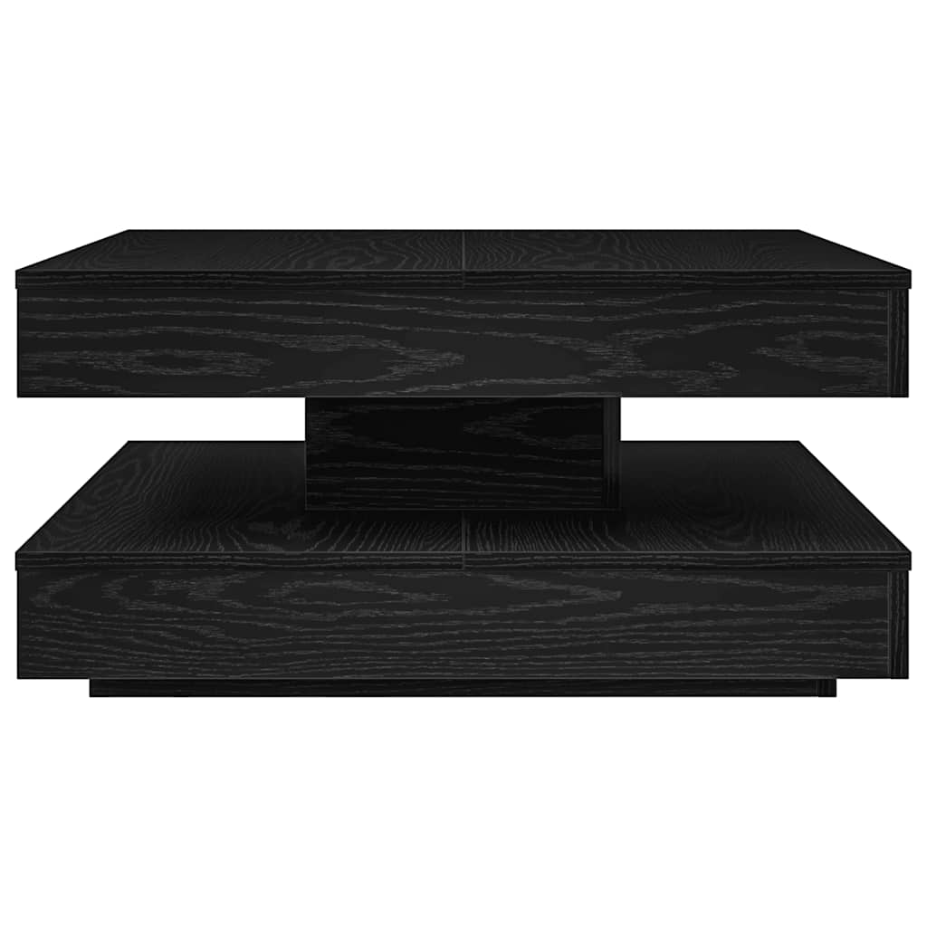 Salontafel 360 graden draaibaar 70x70x34,5 cm zwart