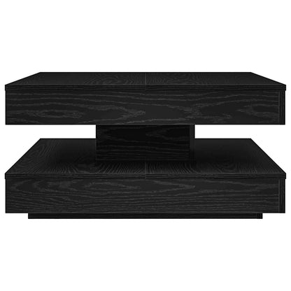 Salontafel 360 graden draaibaar 70x70x34,5 cm zwart