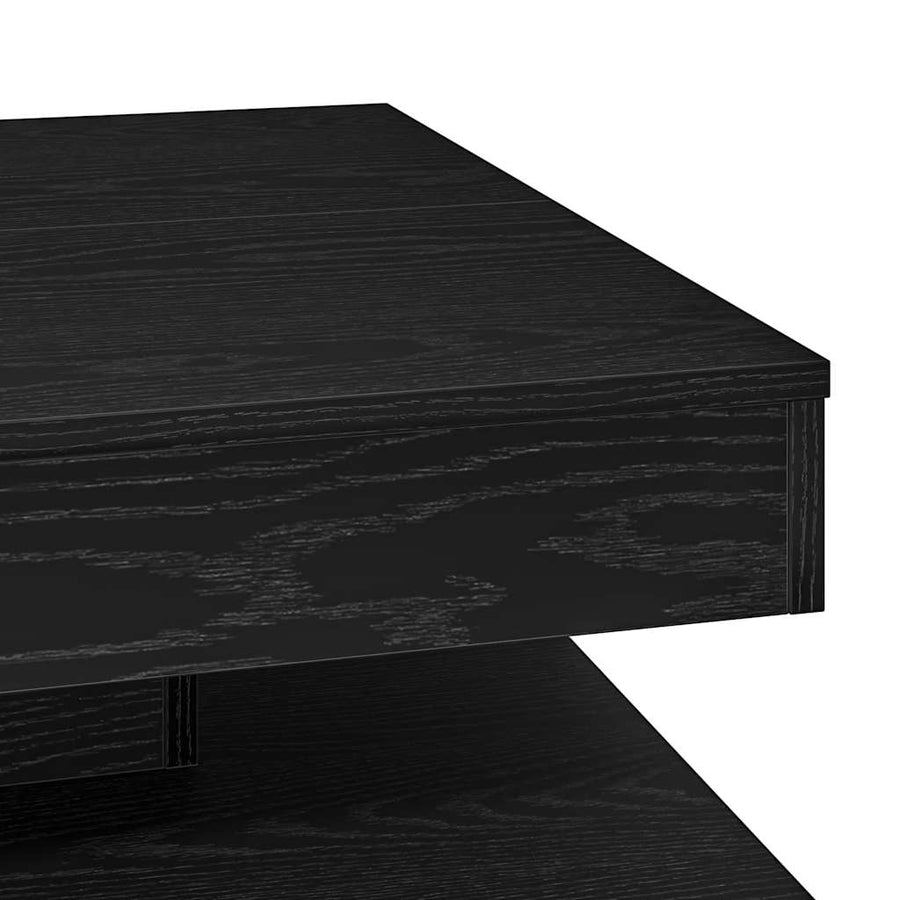 Salontafel 360 graden draaibaar 70x70x34,5 cm zwart