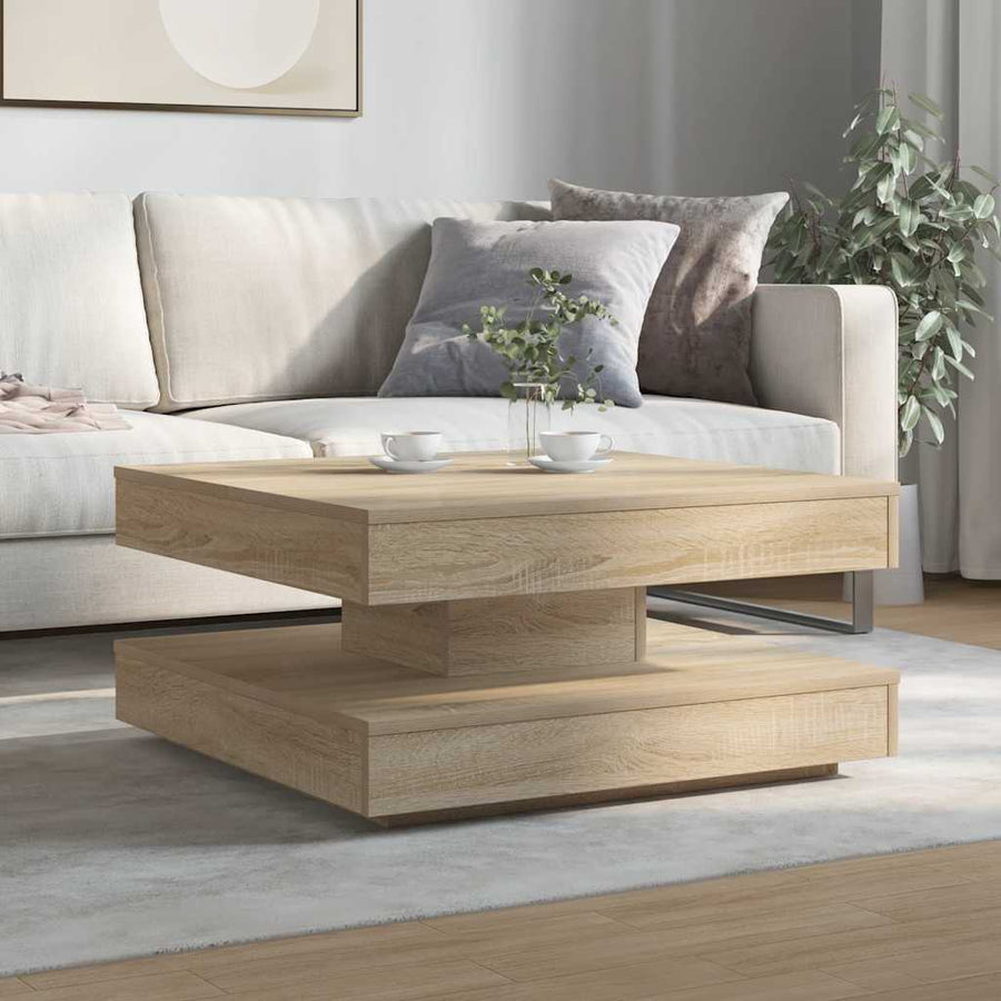Salontafel 360 Graden Draaibaar 70X70X34,5 Cm Kleur 70 x 70 x 34.5 cm