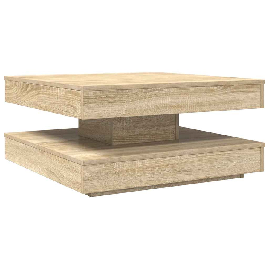 Salontafel 360 Graden Draaibaar 70X70X34,5 Cm Kleur 70 x 70 x 34.5 cm