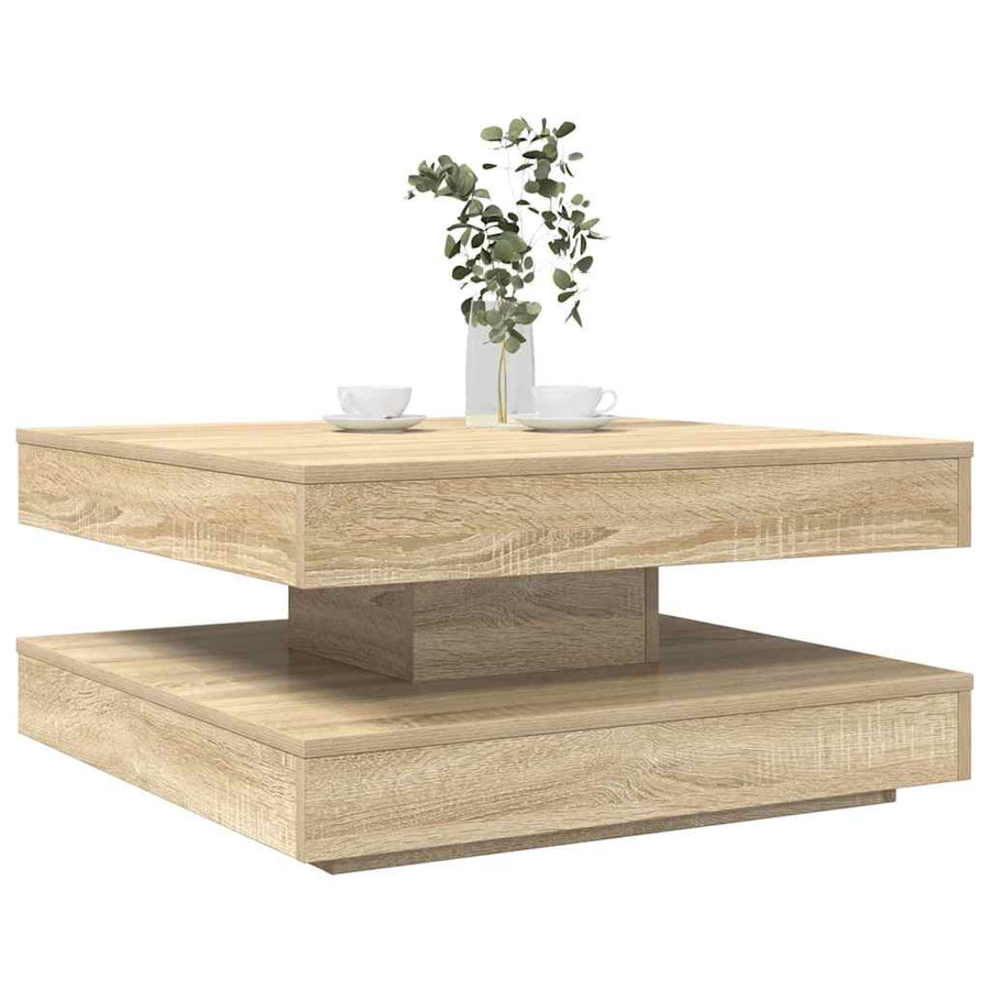 Salontafel 360 Graden Draaibaar 70X70X34,5 Cm Kleur 70 x 70 x 34.5 cm
