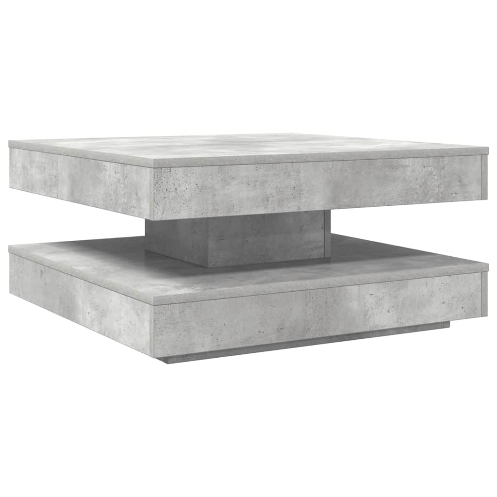Salontafel 360 graden draaibaar 70x70x34,5 cm betongrijs