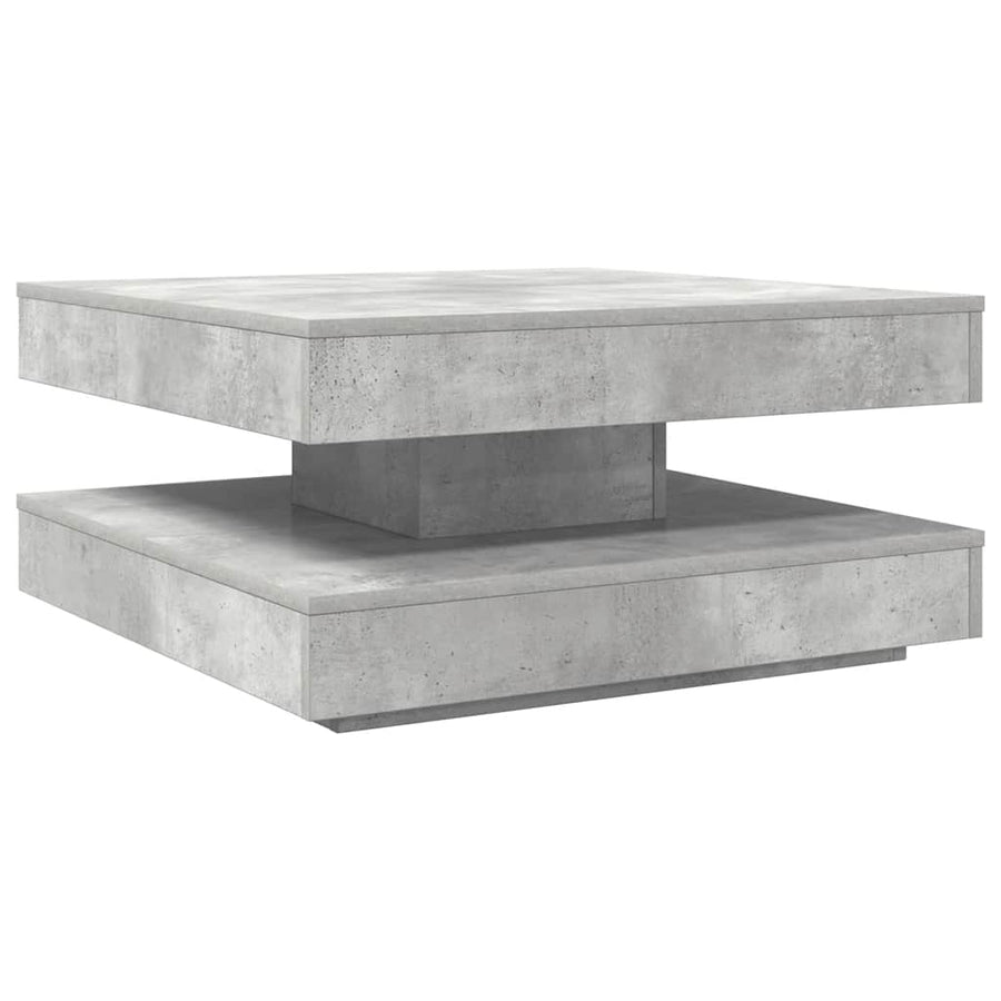 Salontafel 360 graden draaibaar 70x70x34,5 cm betongrijs