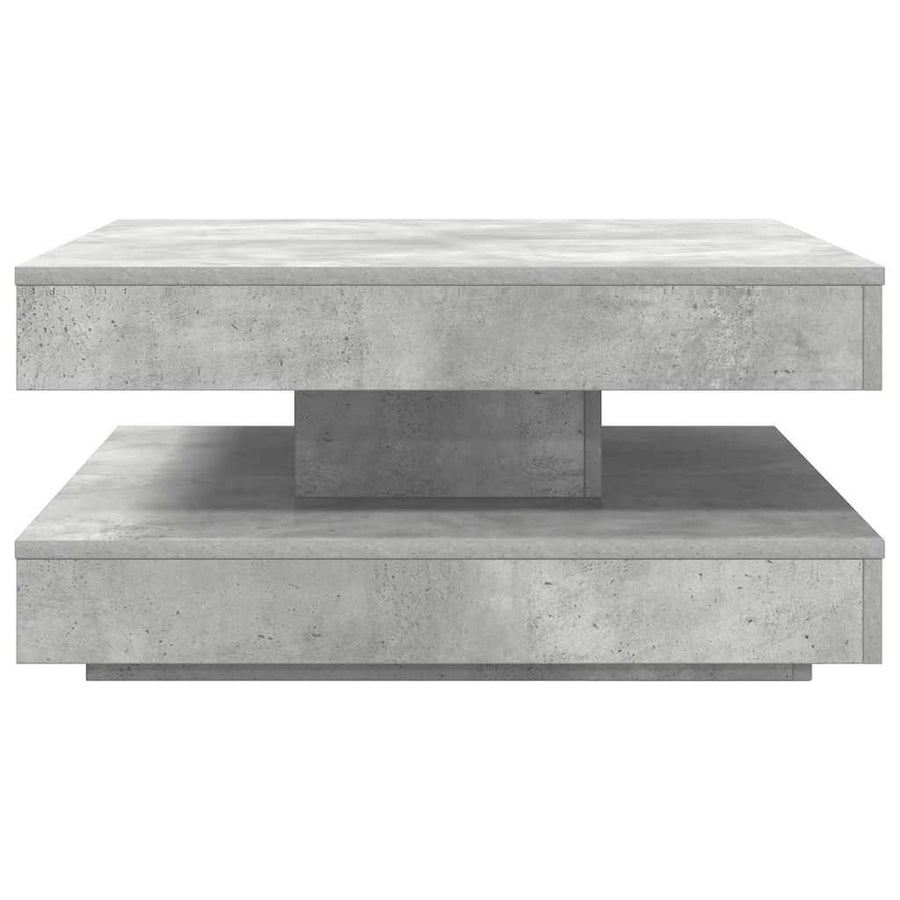 Salontafel 360 graden draaibaar 70x70x34,5 cm betongrijs