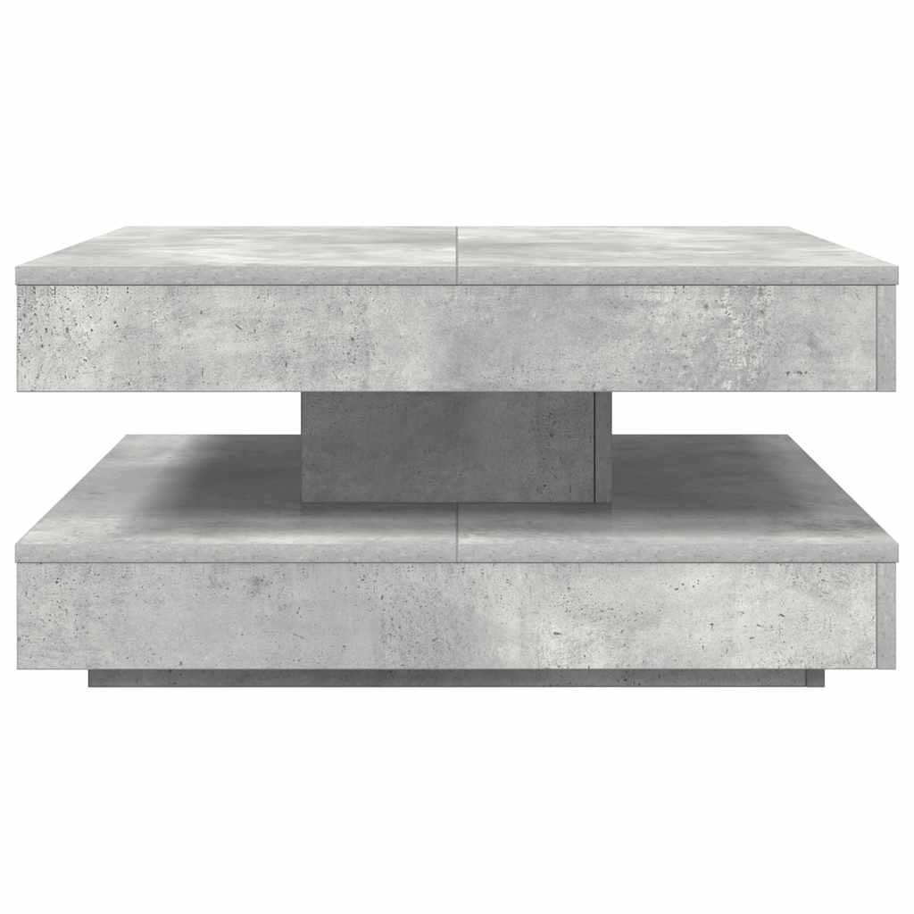 Salontafel 360 graden draaibaar 70x70x34,5 cm betongrijs