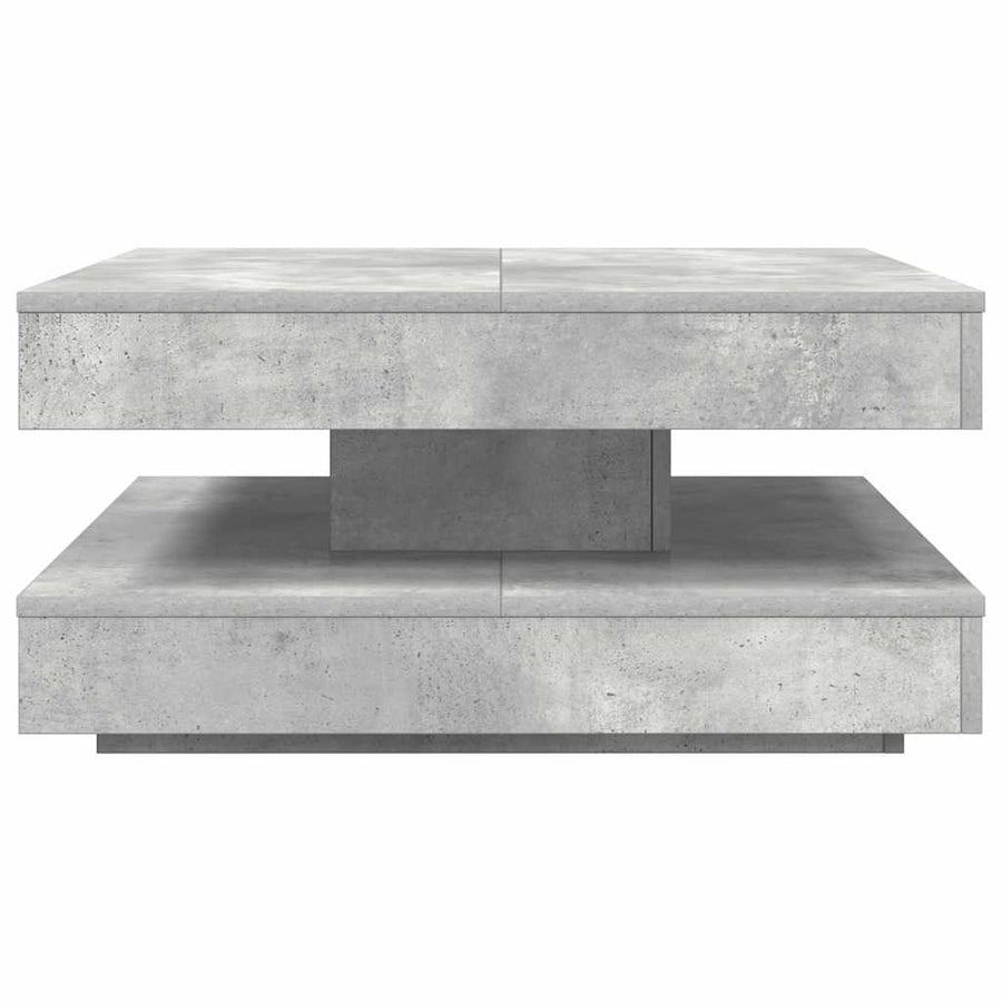 Salontafel 360 graden draaibaar 70x70x34,5 cm betongrijs