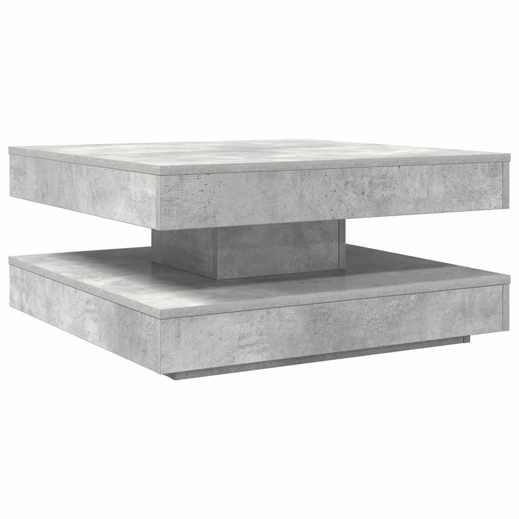 Salontafel 360 graden draaibaar 70x70x34,5 cm betongrijs