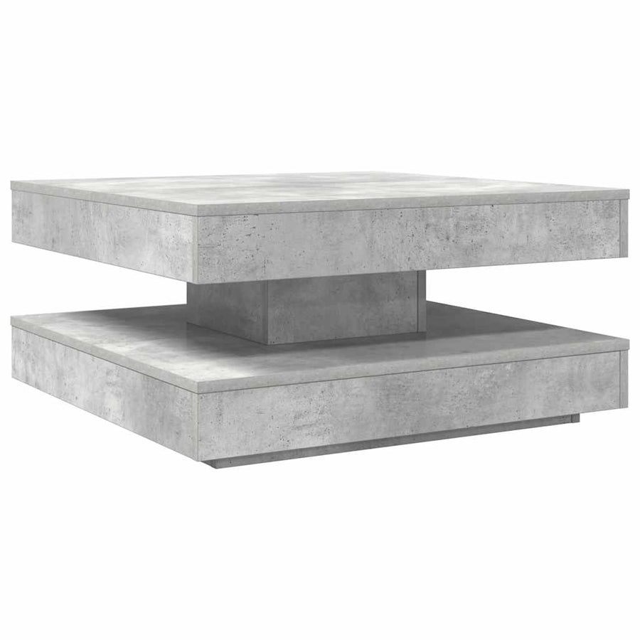 Salontafel 360 graden draaibaar 70x70x34,5 cm betongrijs