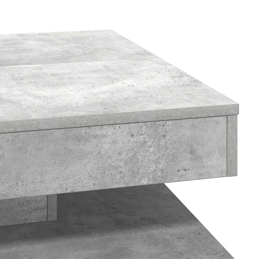 Salontafel 360 graden draaibaar 70x70x34,5 cm betongrijs