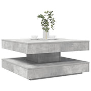 Salontafel 70x70x34,5 cm betongrijs draaibaar