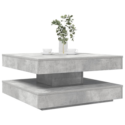 Salontafel 360 graden draaibaar 70x70x34,5 cm betongrijs