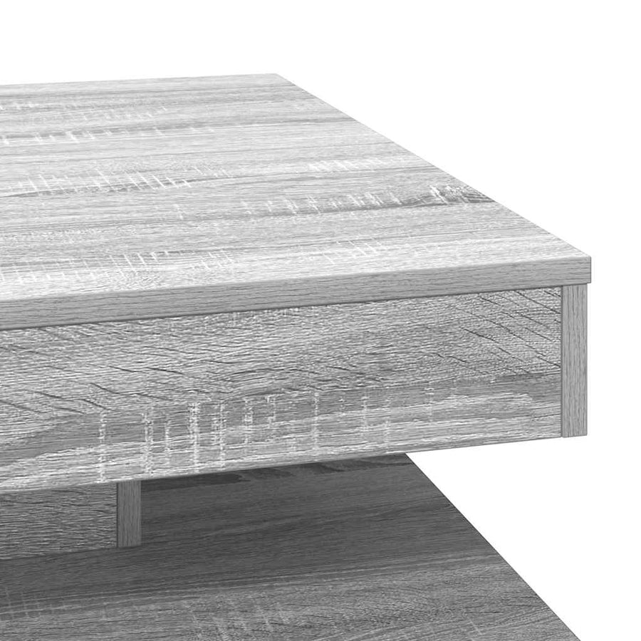 Salontafel 360 graden draaibaar 70x70x34,5cm grijs sonoma eiken