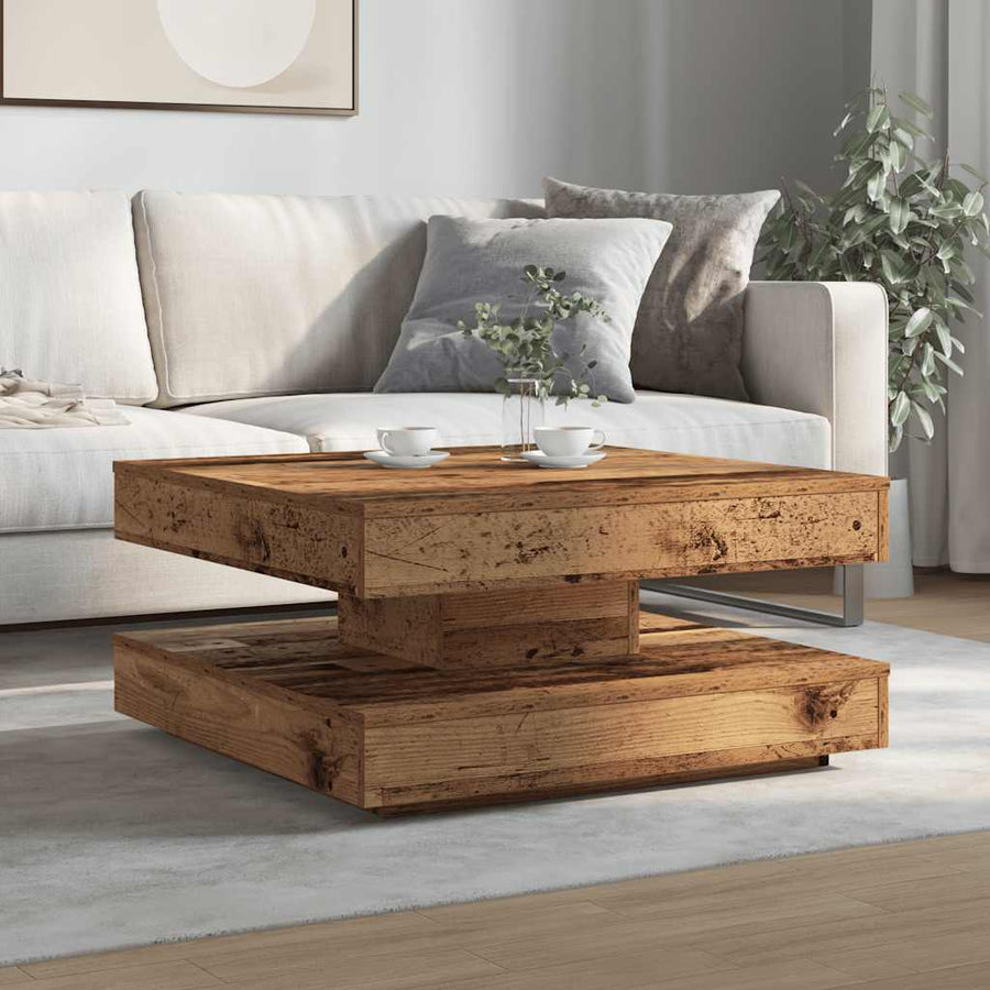 Salontafel 360 Graden Draaibaar 70X70X34,5 Cm Kleurig 70 x 70 x 34.5 cm