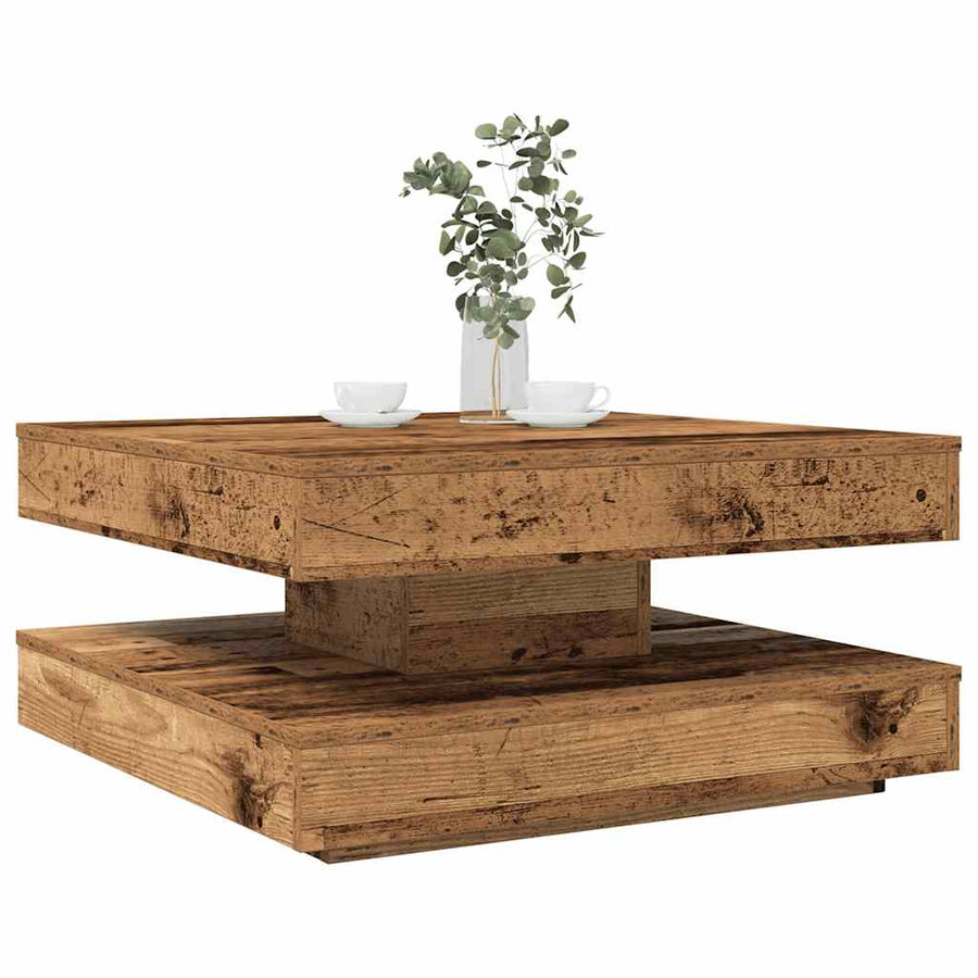 Salontafel 360 Graden Draaibaar 70X70X34,5 Cm Kleurig 70 x 70 x 34.5 cm