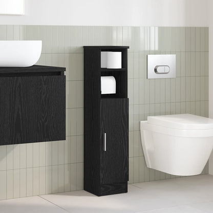 Badkamerkast Met Rolhouder 20,5X22X90 Cm Zwart