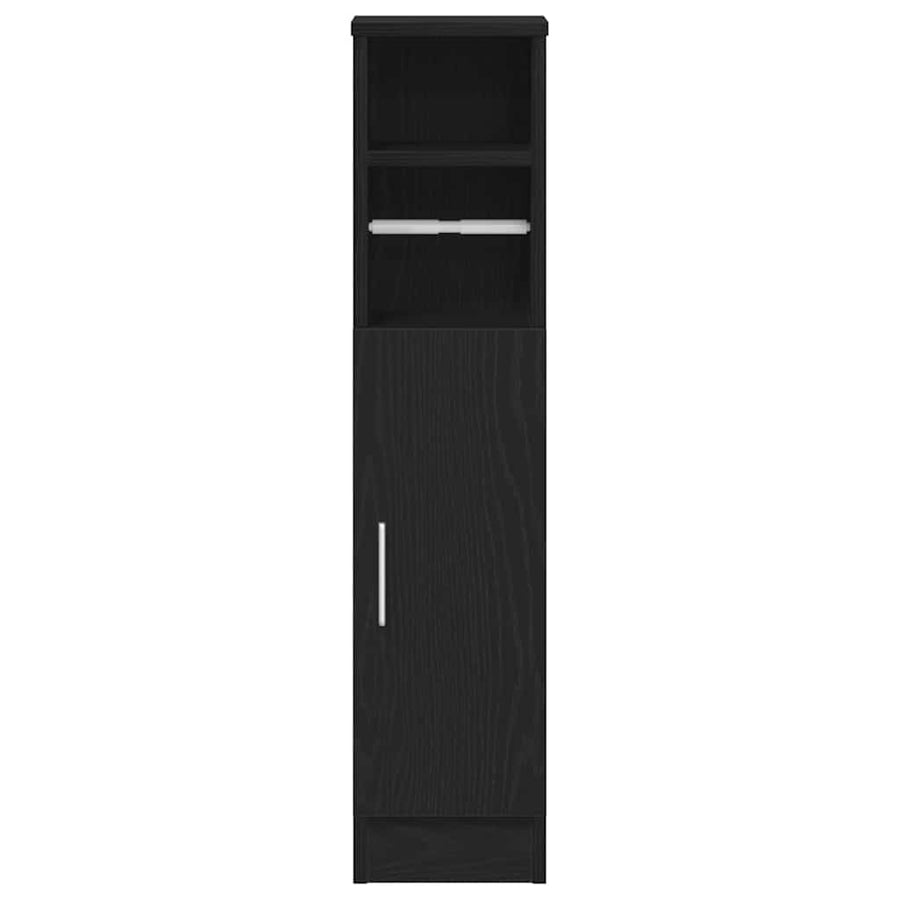 Badkamerkast Met Rolhouder 20,5X22X90 Cm Zwart