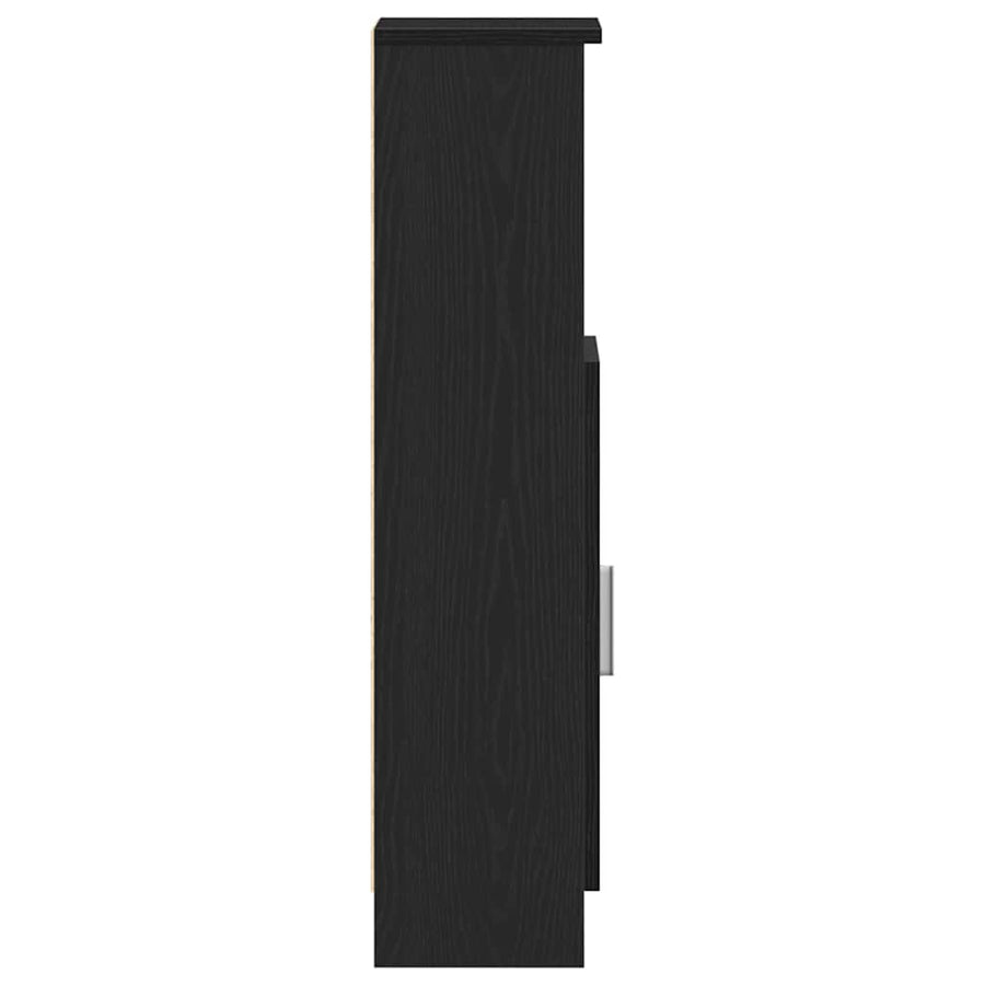 Badkamerkast Met Rolhouder 20,5X22X90 Cm Zwart